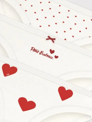 Set 3 slip cuore PETIT BATEAU A00FP (2)