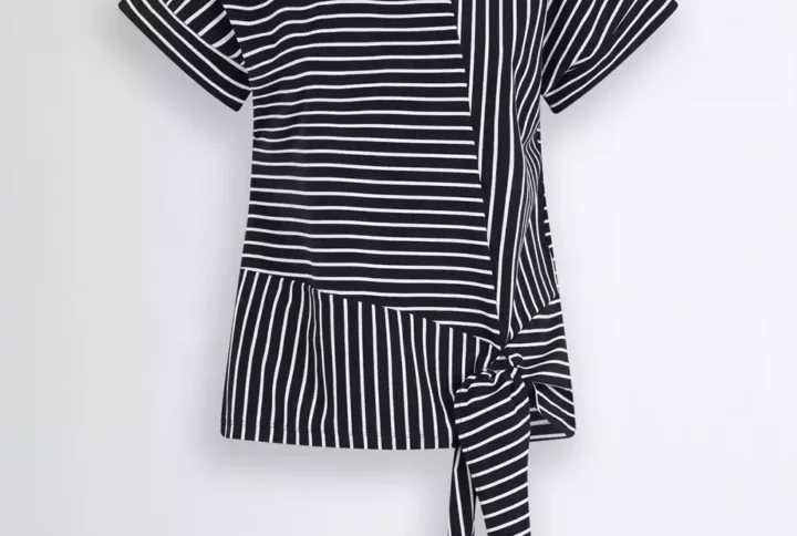 T shirt riga e nodo LIU.JO ROSE VA5182J4909M9173 (1)