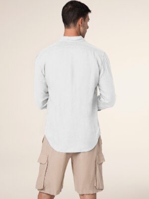 Camicia lino e viscosa FK FK25 M01CL40WH (2)