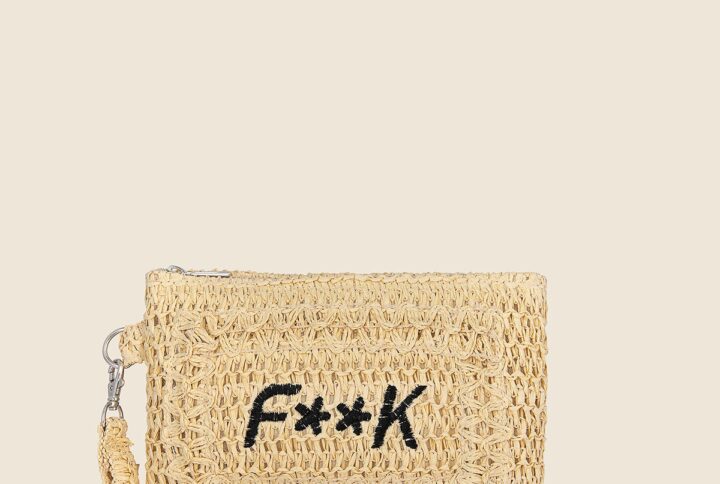 Pochette raffia FK FA25 A059 (2)