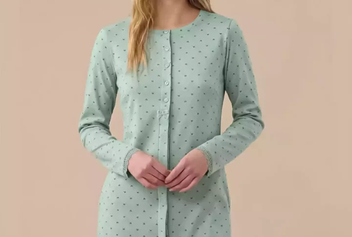 Camicia da notte aperta cuoricini NOI DI NOTTE LA3406 (2)