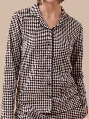 Pigiama aperto pied de poule NOI DI NOTTE FA9301 (1)