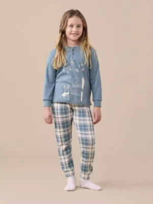 Pigiama caldo cotone montagna NOI DI NOTTE FE2537 (1)