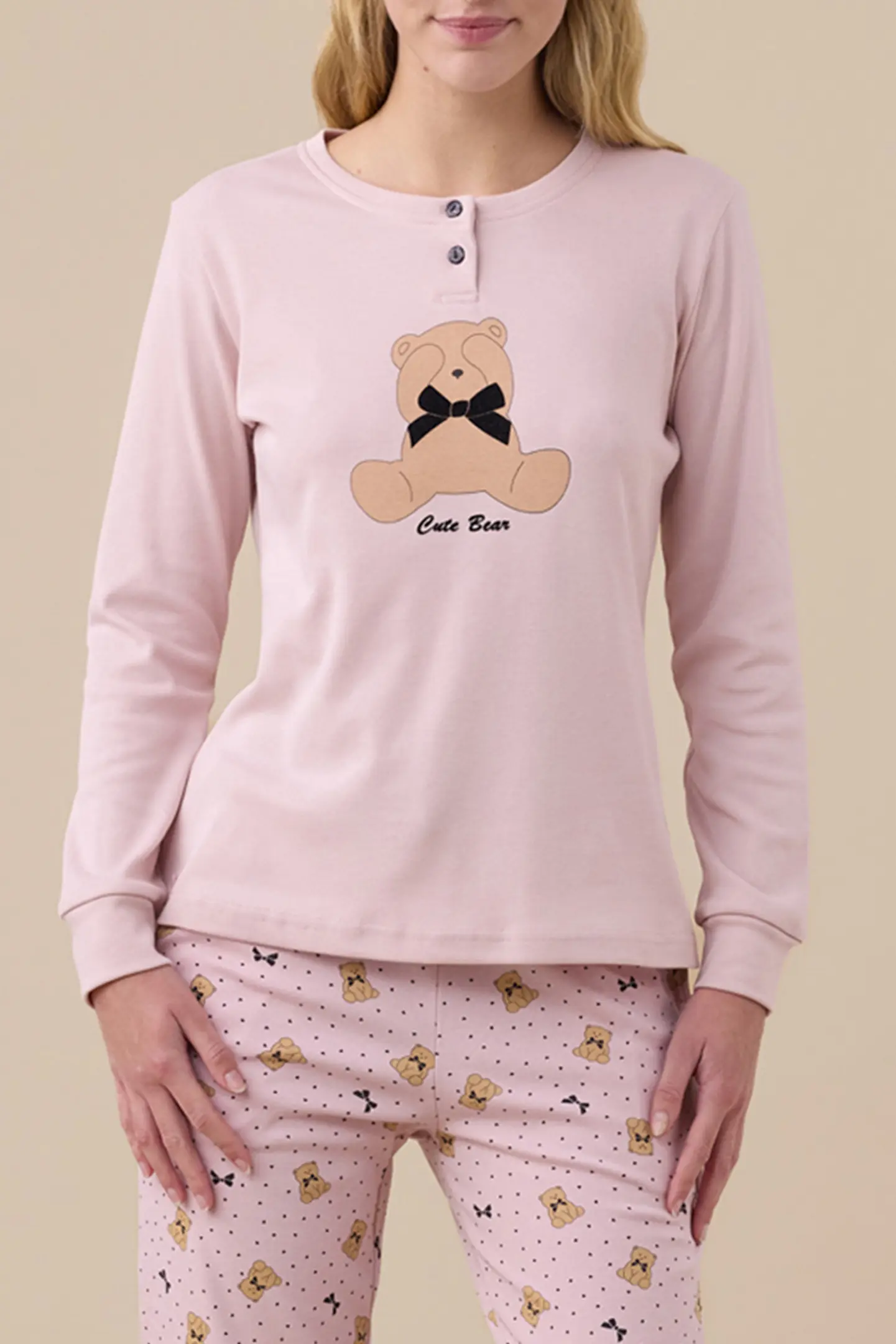 Pigiama cute bear NOI DI NOTTE FA9251 (2)