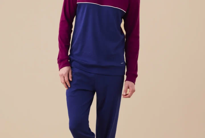 Pigiama girocollo caldo cotone NOI DI NOTTE FC3137 (1)