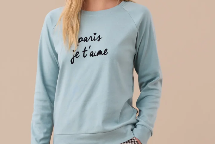 Pigiama girocollo paris je t'aime NOI DI NOTTE FA9245 (2)