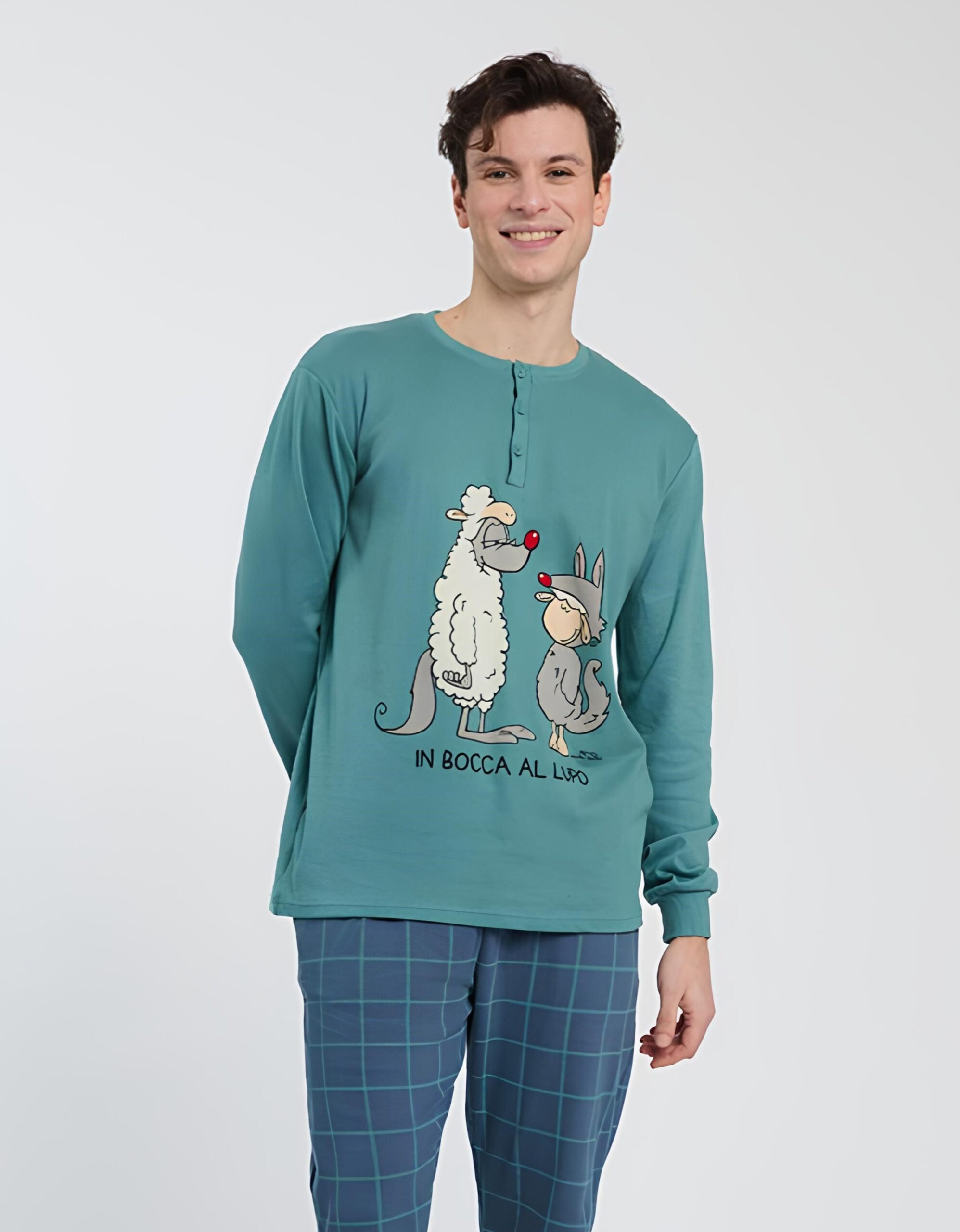 Pigiama in bocca al lupo HAPPY PEOPLE 6726 (1)